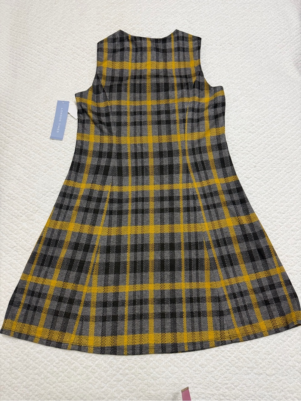 London Times Sleeveless Plaid Dress Women’s Size 10 NWT - Picture 7 of 9